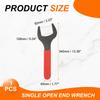 uxcell 82mm Metric 15 Degree Offset Angle Open End Small Flat Head Blackened Wrench for Auto Repair and Furniture Assembly U-Shaped Wrench,