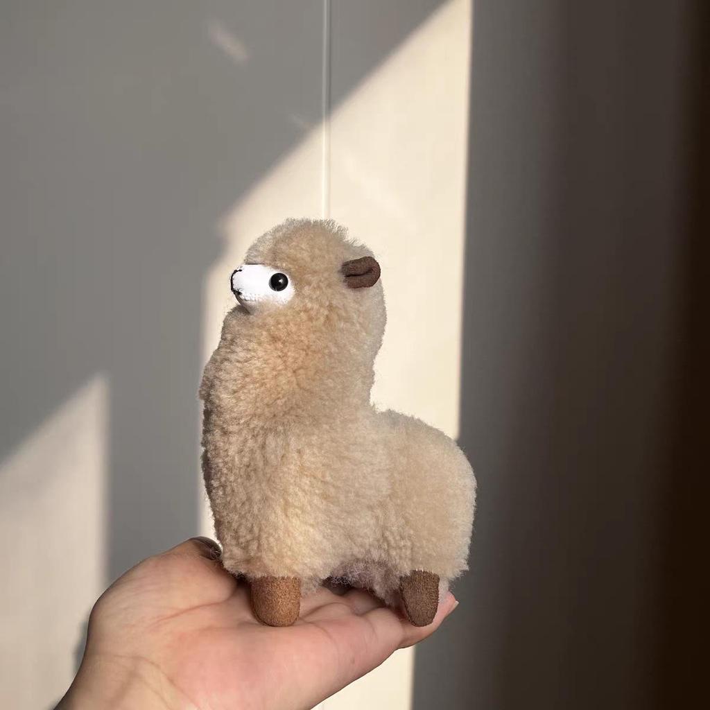Alpaca Wool Keychain: Plush Doll Bag Charm & Hanging Ornament Gift