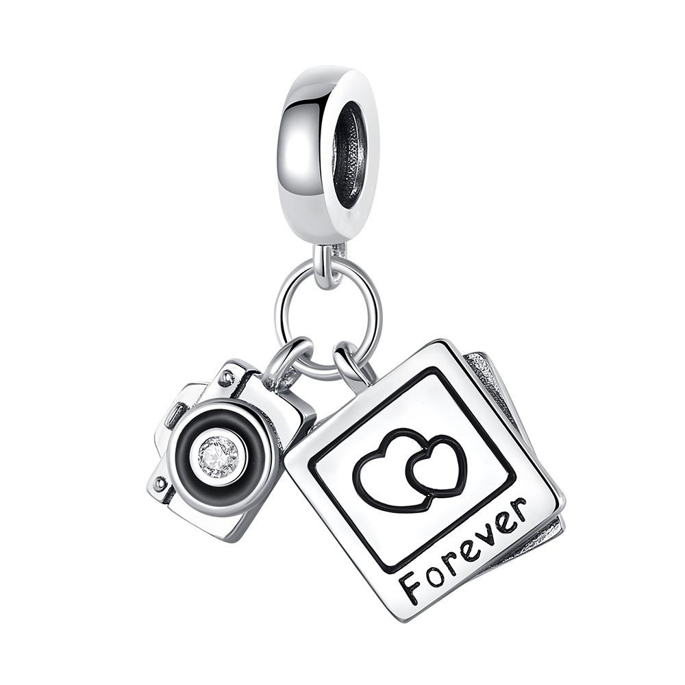 Glamour Jewelry Suitcase Camera Beaded Silver Plated Diy Accessories For Bracelets Necklace Women