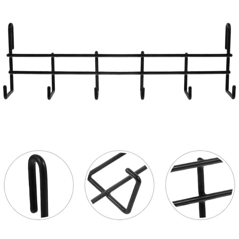Space Saving Wall Mounted Hook Organizers Pack of 4 Featuring 6 Hook Each for Efficient Backpacks Keys Utensils Towels