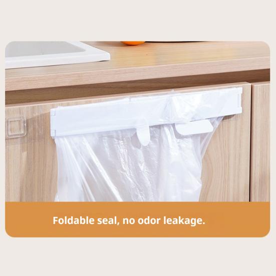 2Pcs Foldable Trash Bag Holder Large Opening Design Snap Fastening Space Saving Foldable Garbage Rack