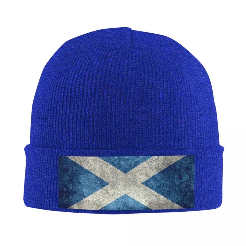 New Flag Of Scotland Grungy Vintage Version Warm Knitted Cap Hip Hop Bonnet Hat Autumn Winter Outdoor Beanies Hats For Unis