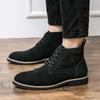 Casual formal high top men's leather shoes Retro gentleman style Outdoor leisure Daily Business Office Plus Size Adult shoes New