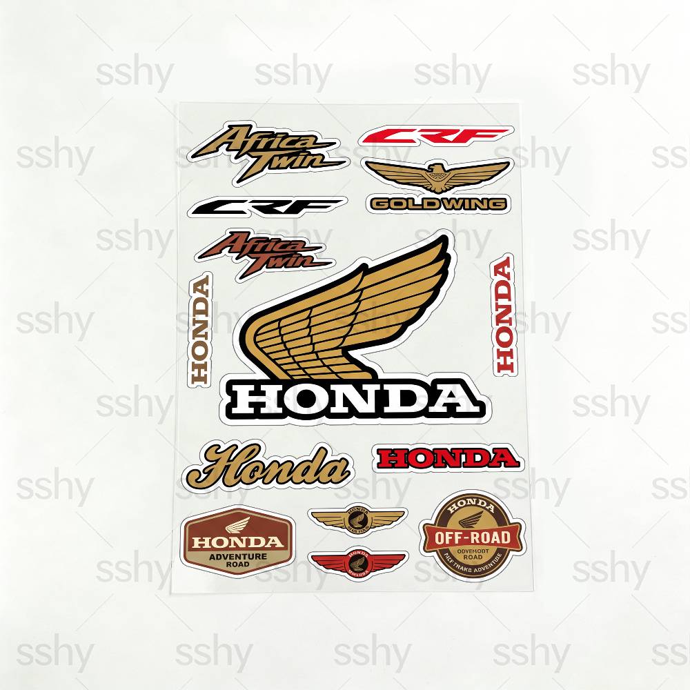FOR HONDA RACING Safety Reflective Waterproof Auto Decal Scratch Cover Stickers Universal For Bike Helmet Mug Refrigerator