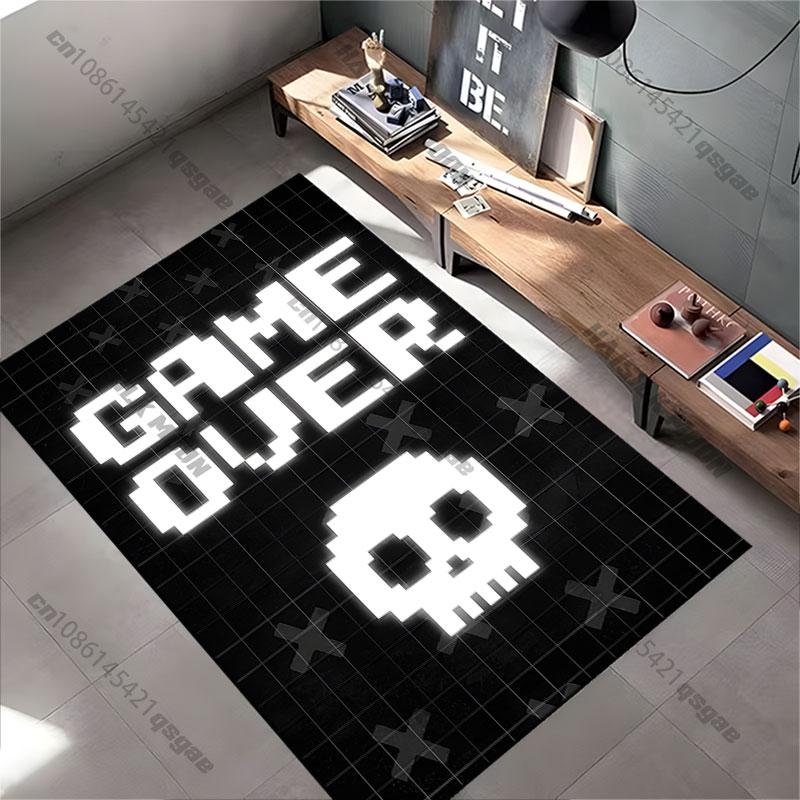 Game ending skull symbol carpet Yoga living room room decor children's crawling mat doormat area rug games mat