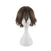 Bananafish Banba Zenji Cosplay Wig Chestnut Brown Short Layered Messy Synthetic Hair Anime Costume Hair for Carnival Stage