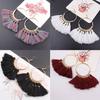 Fashion Women Bohemian Dangle Long Tassel Thread Drop Ear Earrings Stud Jewelry