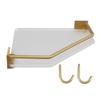 Acrylic Wall Mounted Corner Shelf Punch Free Acrylic Wall Mounted Floating Shelf Bathroom Kitchen