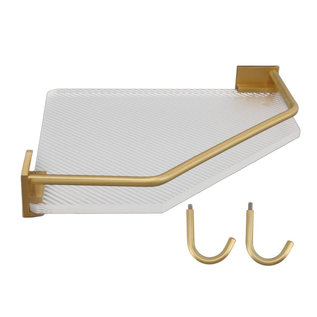 Acrylic Wall Mounted Corner Shelf Punch Free Acrylic Wall Mounted Floating Shelf Bathroom Kitchen