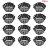 12 Stück Cupcake Eierkuchen Formen Muffin Pudding Kuchen Backwerkzeuge Antihaft Metall Eisen Material Blumenförmige Kuchenformen Mehrfarbig
