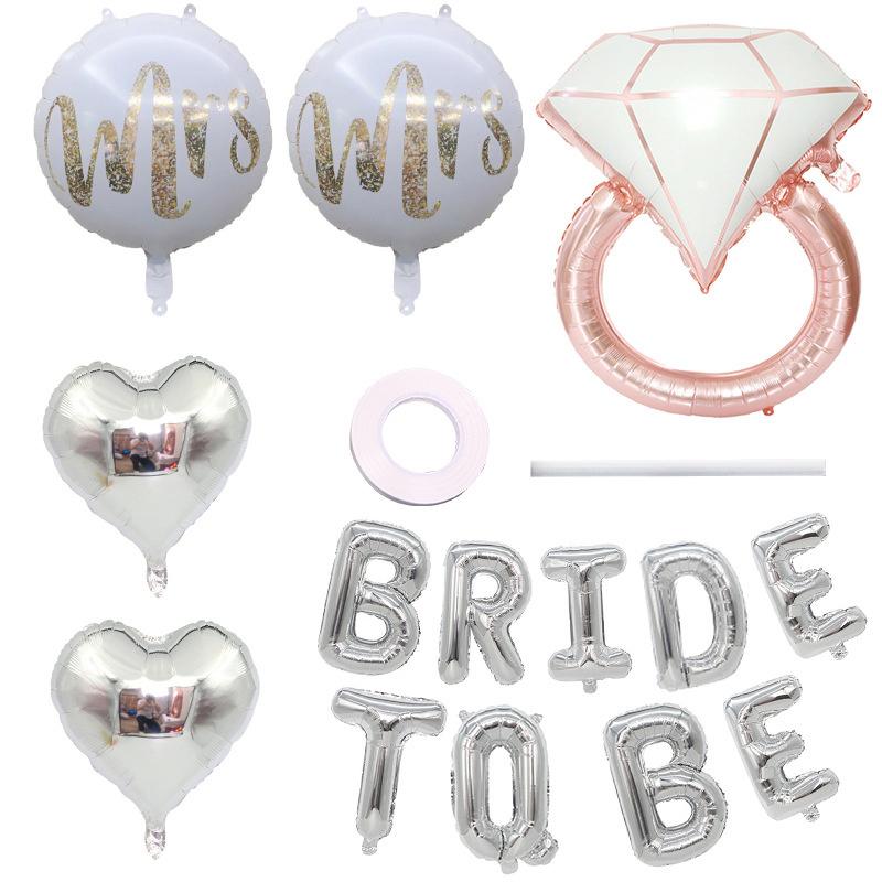 Rose Gold Bride To Be Letter Foil Balloon Love Ballon Wedding Engagement Decor Bachelor Party Wedding Bridal Shower Supplies