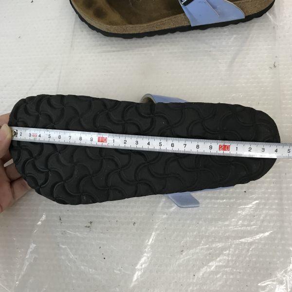 BIRKENSTOCK Comfort Leather Sandals Cork 22.5 35 Light Blue Made in Germany Shoes Sandal