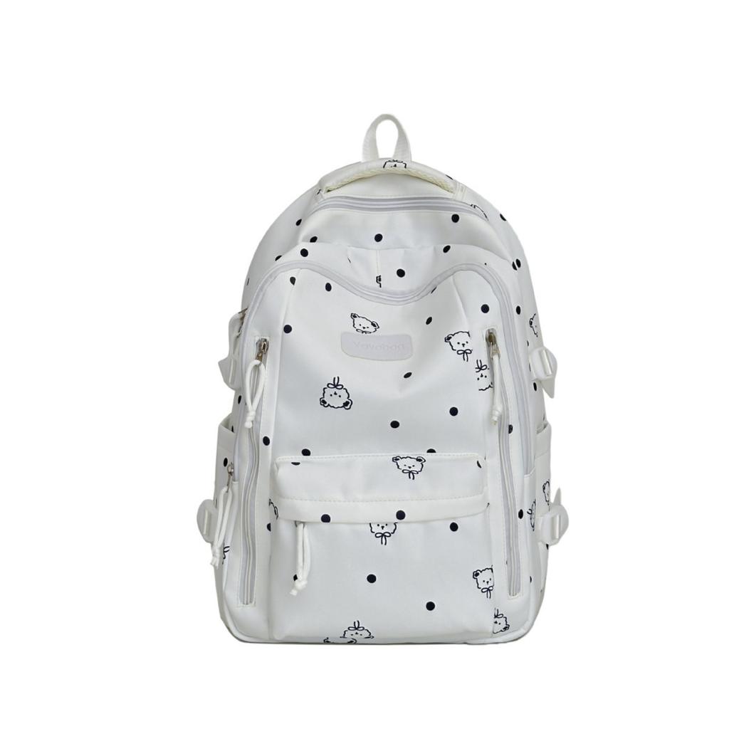 Schoolbag wholesale new middle and high school school bag backpack Japanese versatile casual fashion doll pendant large capacity backpack