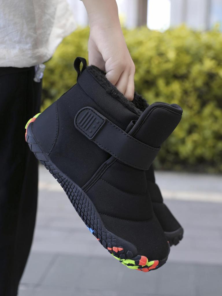 Children's Winter Waterproof Non-Slip Cotton Snow Shoes – Warm Velvet Lined Outdoor Footwear for Boys and Girls.