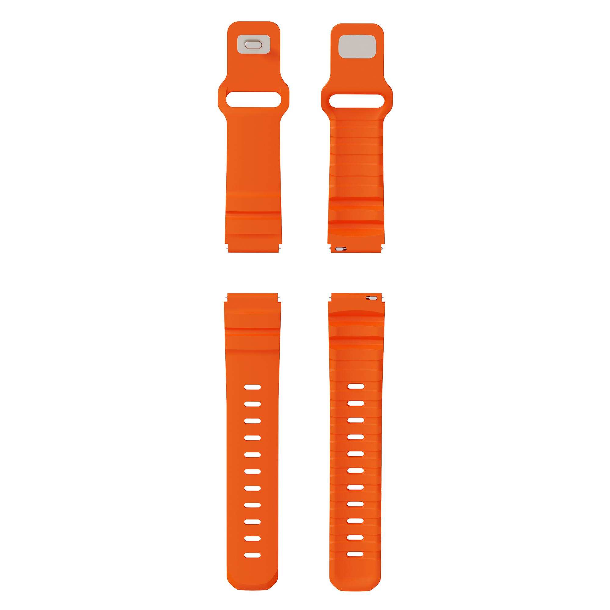 

For Huawei Watch GT 5 46mm Fluorubber Strap 22mm Universal Adjustable Watch Band Yellow