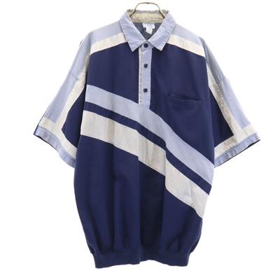 Boulevard Club 80s 90s Old Short Sleeve Pullover Shirt XLT Navy Men's Used