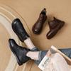 Nouvelles chaussures basses à talon bas en cuir pour l'automne, polyvalentes, chaussures simples, pour l'hôtel, à porter longtemps sans se fatiguer, chaussures de travail, chaussures en cuir pour femmes