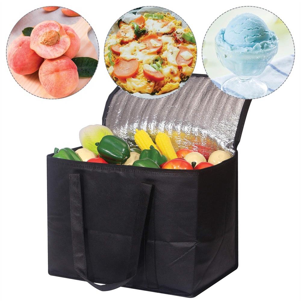 1pc Large Capacity Insulated Grocery Bag 31L Extra Large Travel Lunch Bag Foldable Reusable Soft Cooler Bag For Outdoor Picnic
