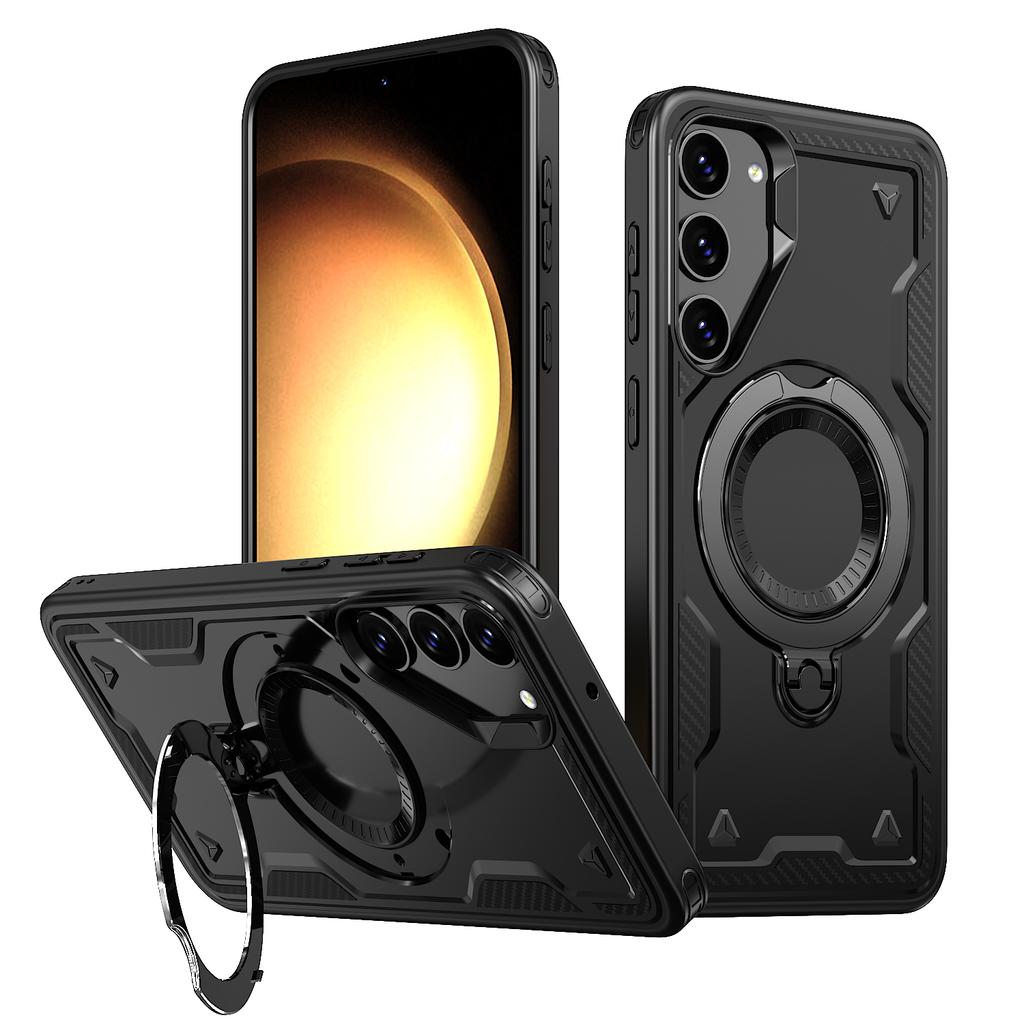 For Samsung Galaxy S23 Case Compatible with MagSafe Military Protection PC+TPU Kickstand Phone Cover