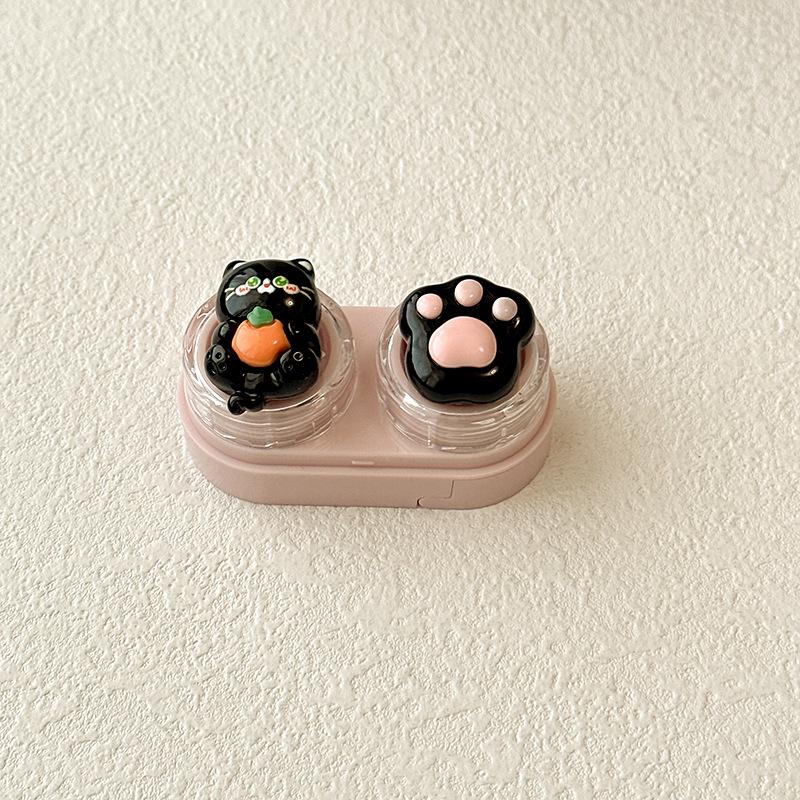 1pc Mini Contact Lens Case for Eyes Travel Kit Holder Cartoon Cute Cosmetic Contact Lenses Case Box Container Travel Accessaries
