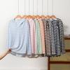 Damen Große Größen Gestreifte Kapuzenpullover Langarm Sonnenschutz T-Shirts Klimaanlagen Tops Freizeit Outdoor Kleidung Tee Top