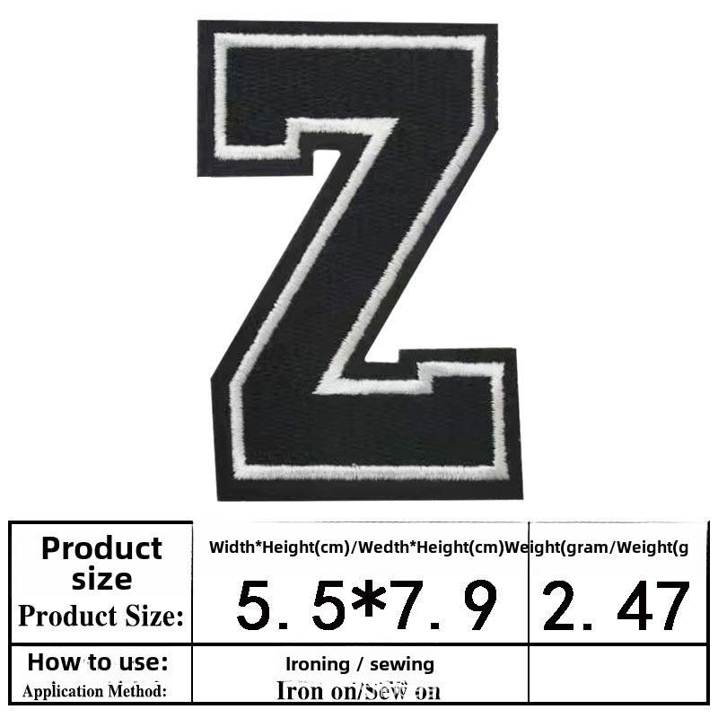 Embroidered Alphabet & Number Jersey Patch Armband Badge