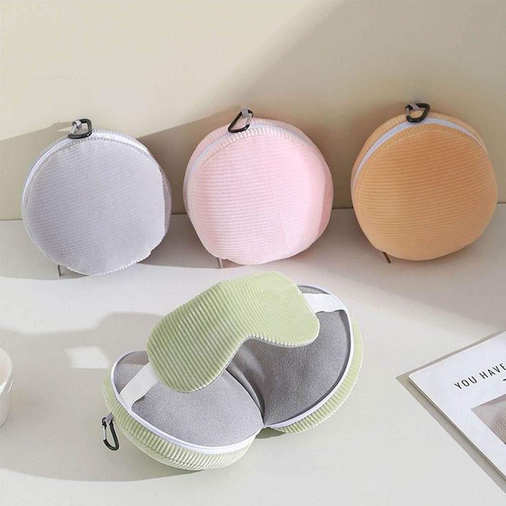 Foldable 2 In 1 Eye Mask Pillow Soft U-shaped Pillow Portable Neck Headrest  Gift