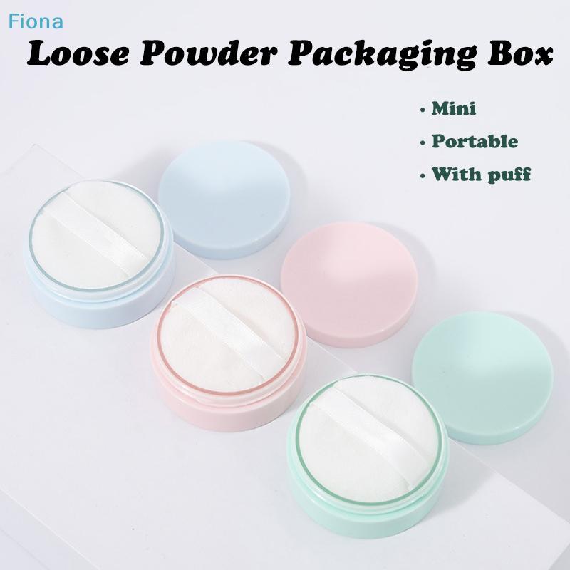 5g Loose Powder Jar With Puff Refillable Empty Box With Sifter Grid Lid Cosmetics Container Plastic Packaging Case Makeup Tool