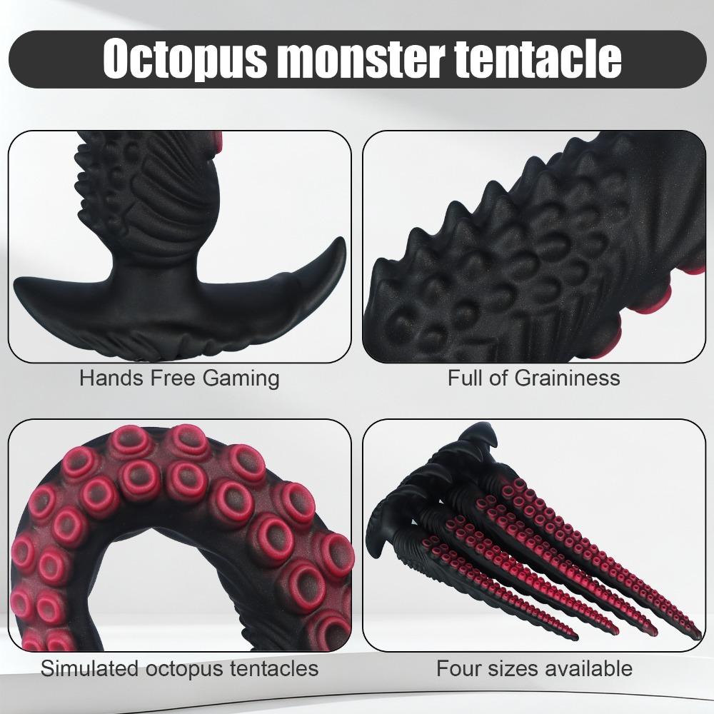 Extra Long Octopus Anal Plug - Wearable SM Toy with Alien Tentacles, Anal Whip Dildo for Unisex Rear Stimulation Adult Sex Toy
