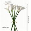 6PCS PU Calla Lily Simulation Flower Home Decoration Floral Arte Set Decoration Wedding Bouquet Diy