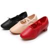 Women's Adult Child Canvas Soft Sole Training Shoes for Yoga Ballet Folk Dance High-Heeled Teacher Shoes Leather Sneakers