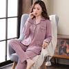 Pure cotton pajamas women's spring and autumn long-sleeved winter large-size pajamas, summer women's suits, loungewear can be worn outside