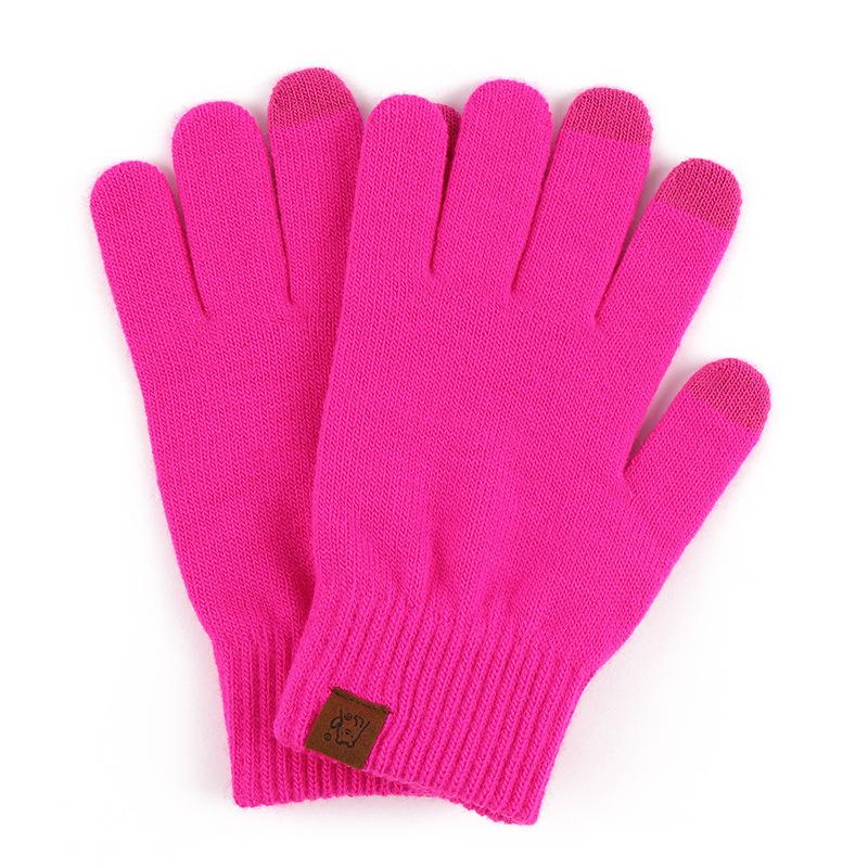 Gloves  Warm Winter  Five Finger Gloves  Candy Color  Finger Dividing Touch Screen Gloves  Student Writing Gloves  Prevent Cold
