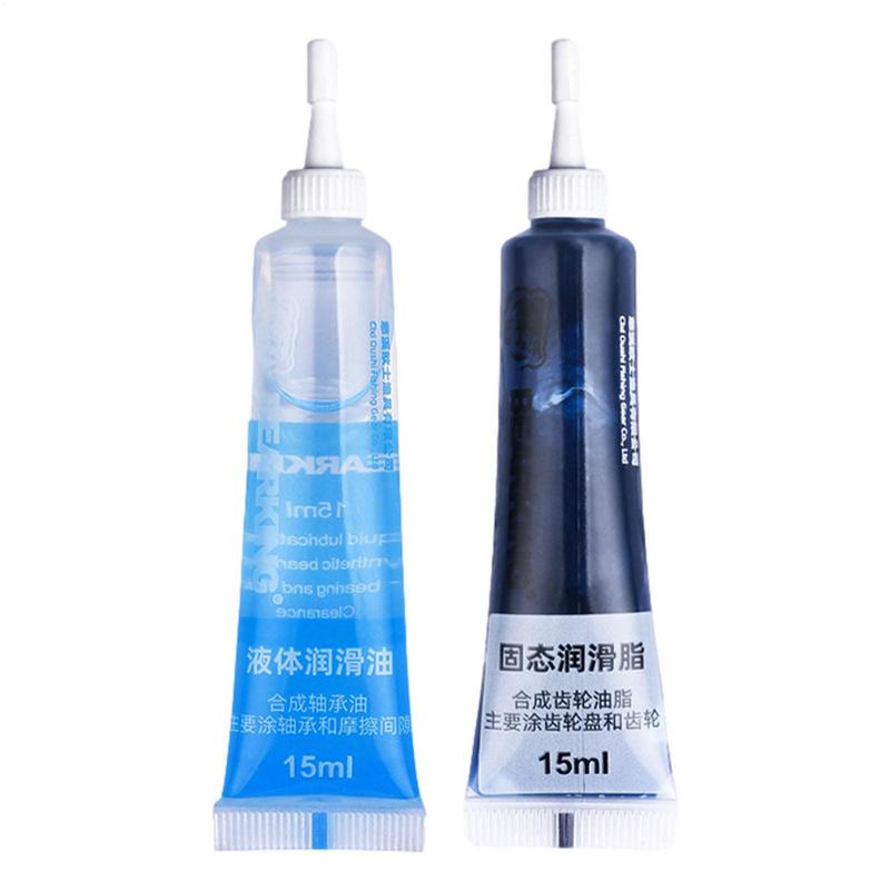 Fishing Reel Oil Reel Butter Oil And Grease 15ml Set 2 Pieces Reel Care Kit Fishing Accessories For Smooth Lasting Lubrication
