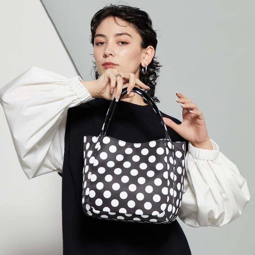 Isaac Polka Dots Bonding Tote Bag, Small, Ivory (33)