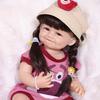 KEIUMI Smiling Reborn Baby Girl Dolls 55 Cm Full Silicone Vinyl Body Bathe Lifelike Princess Bebe Newborn Dolls Christmas Gifts