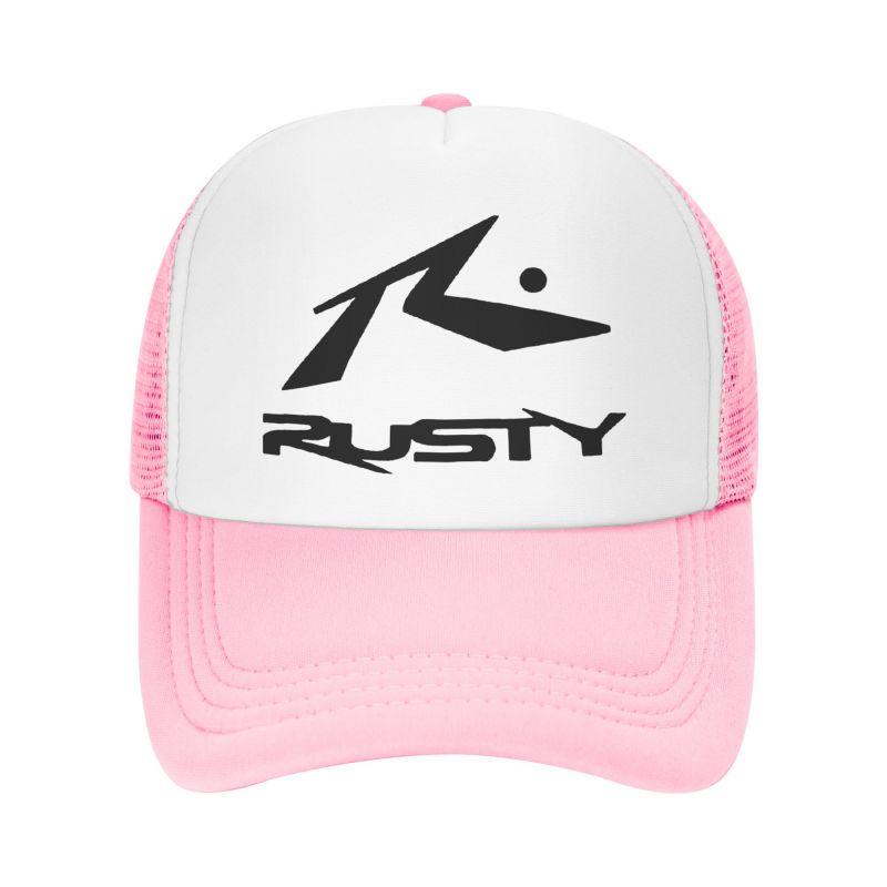 New Rusty Men TV Screen Graphic Print Baseball Cap Casual Unisex Breathable Sun Visor Snapback Hat Summer Mesh Trucker Hats