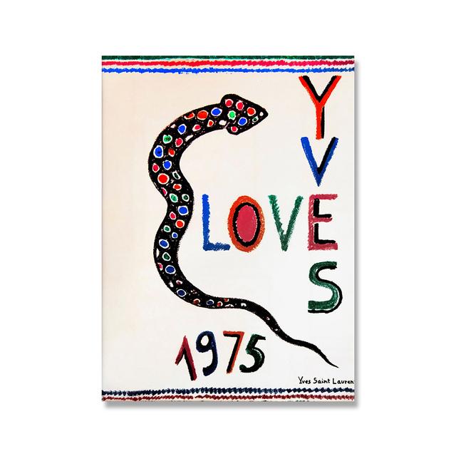 Nordic Style Modern Love Exhibition Poster Wall Art  Canvas Painting Simple Love Living Room Home Decoration Painting No Frame