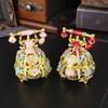 Exquisite Metal Trinket Box Telephone Shape Jewelry Case Small Accessory Storage Box for Displaying Delicate Accessories
