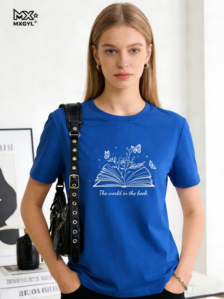 Funny Reading Shirt Book Shirt Librarian Gift Women Short Sleeve T-Shirts Cute Graphic Tees One More Chapter Tshirt Bookish Gift