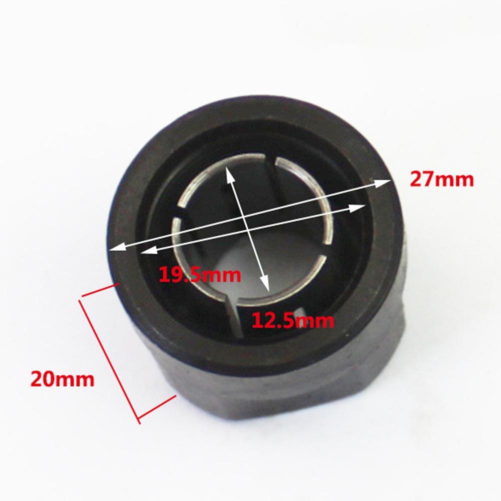 1pc Collet Nut Metal Plunge Router Parts 22.5*27mm Black Practical New