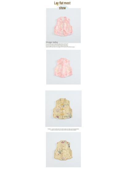 2025 New Autumn Chinese-Style Tang Suit Vest for Baby Girls