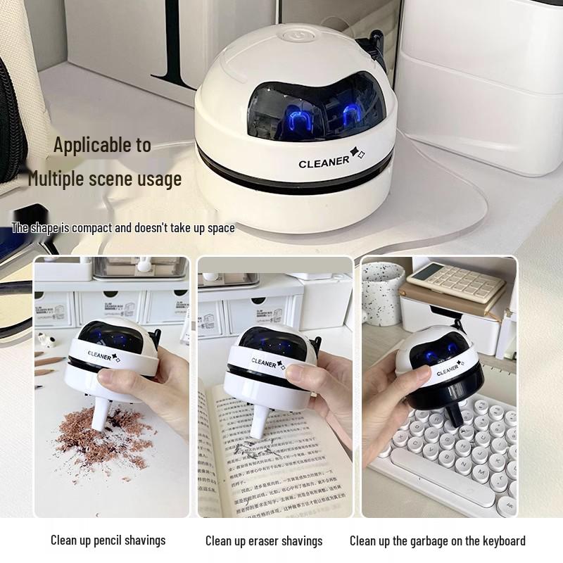 USB Rechargeable Mini Desktop Vacuum Cleaner for Dust and Shavings