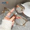 Customized Tr90 Elastic Elderly Spring Foot Glasses, Advanced Crystal Blue Reading Glasses, Simple And Ultra-Light Flower Glasses