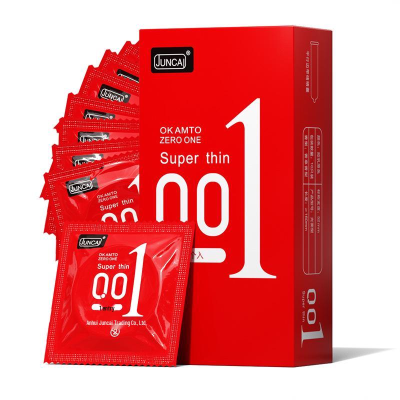 Juncai Ultra-Thin Hyaluronic Acid Ribbed Condoms Set for Adult Family Planning