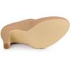 Allegra K Women's Platform Stiletto Heel Round Toe Pumps, Skin Tone, Size 24.0cm