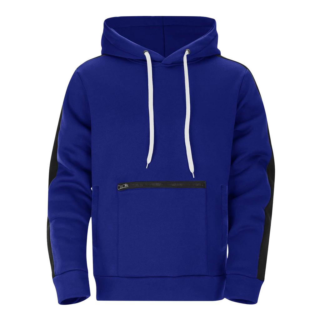 Men's Solid Color Zipper Sweatshirt Hoodie Men's Sports Large Size Casual Sweatshirt