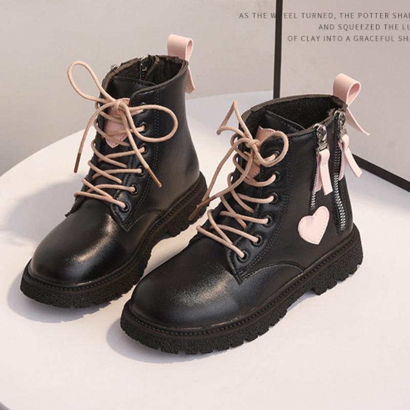 Girls' Martin boots winter Korean version British style children's short boots, big children's little girls' baby boots