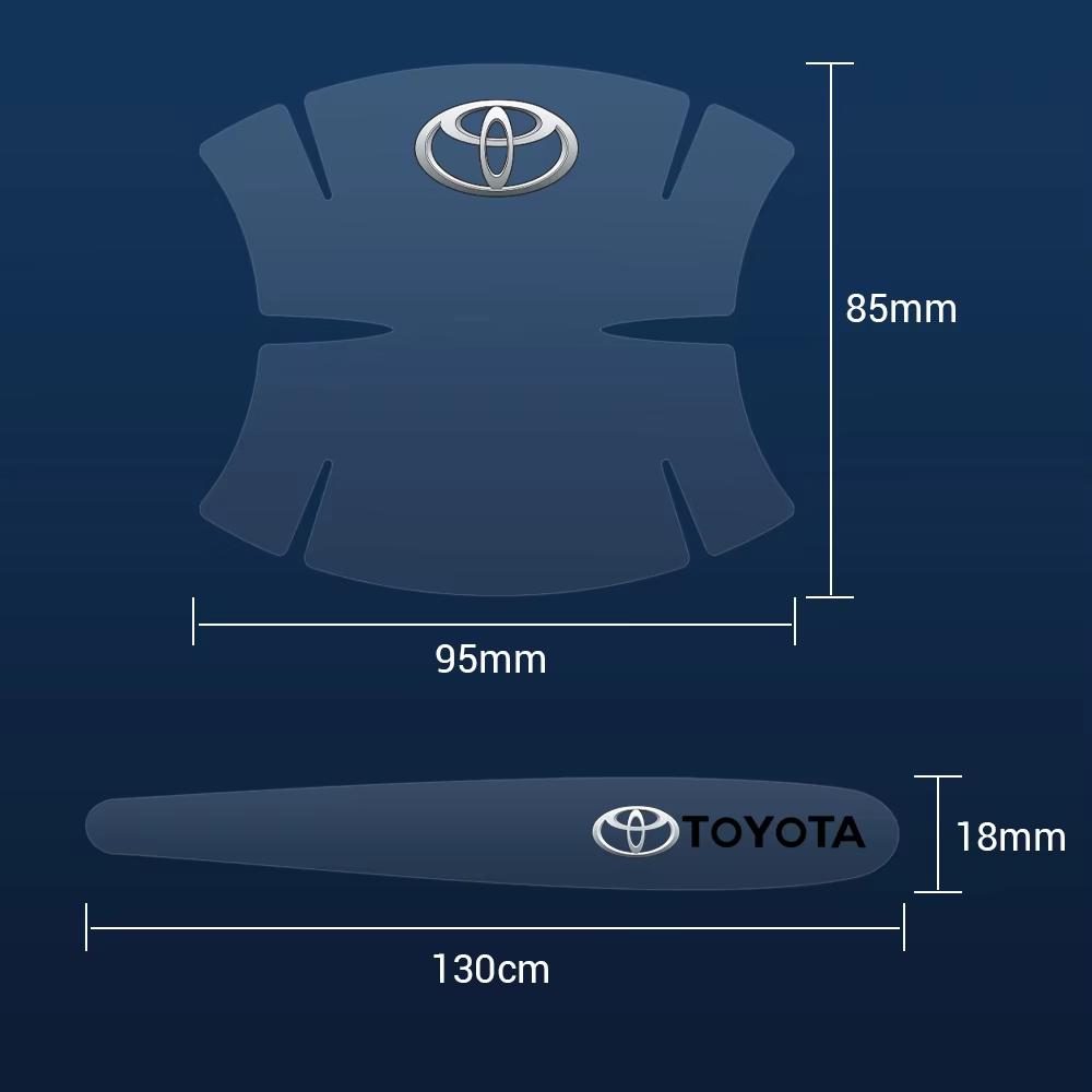 Transparente Auto-Türgriff-Schale Schutzfolie Türschalen-Logo-Aufkleber für Toyota Corolla Cross Chr Rav4 Crown Avensis Aygo Raiz
