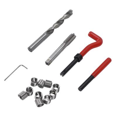 Kit de réparation de filetage 15 pièces M12x1.5x16.3mm 3 longueurs Métal Portable avec étui de rangement